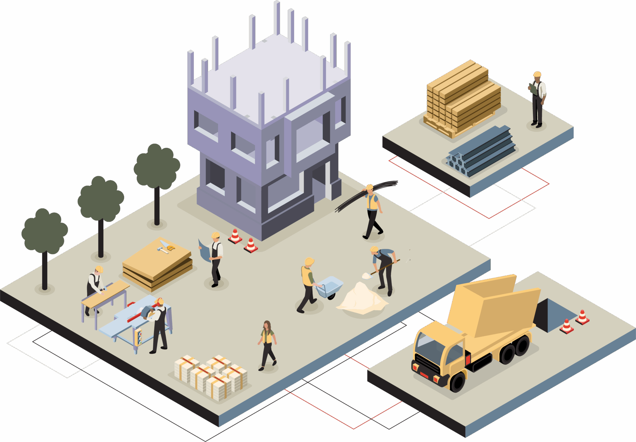 construction equipment graphic