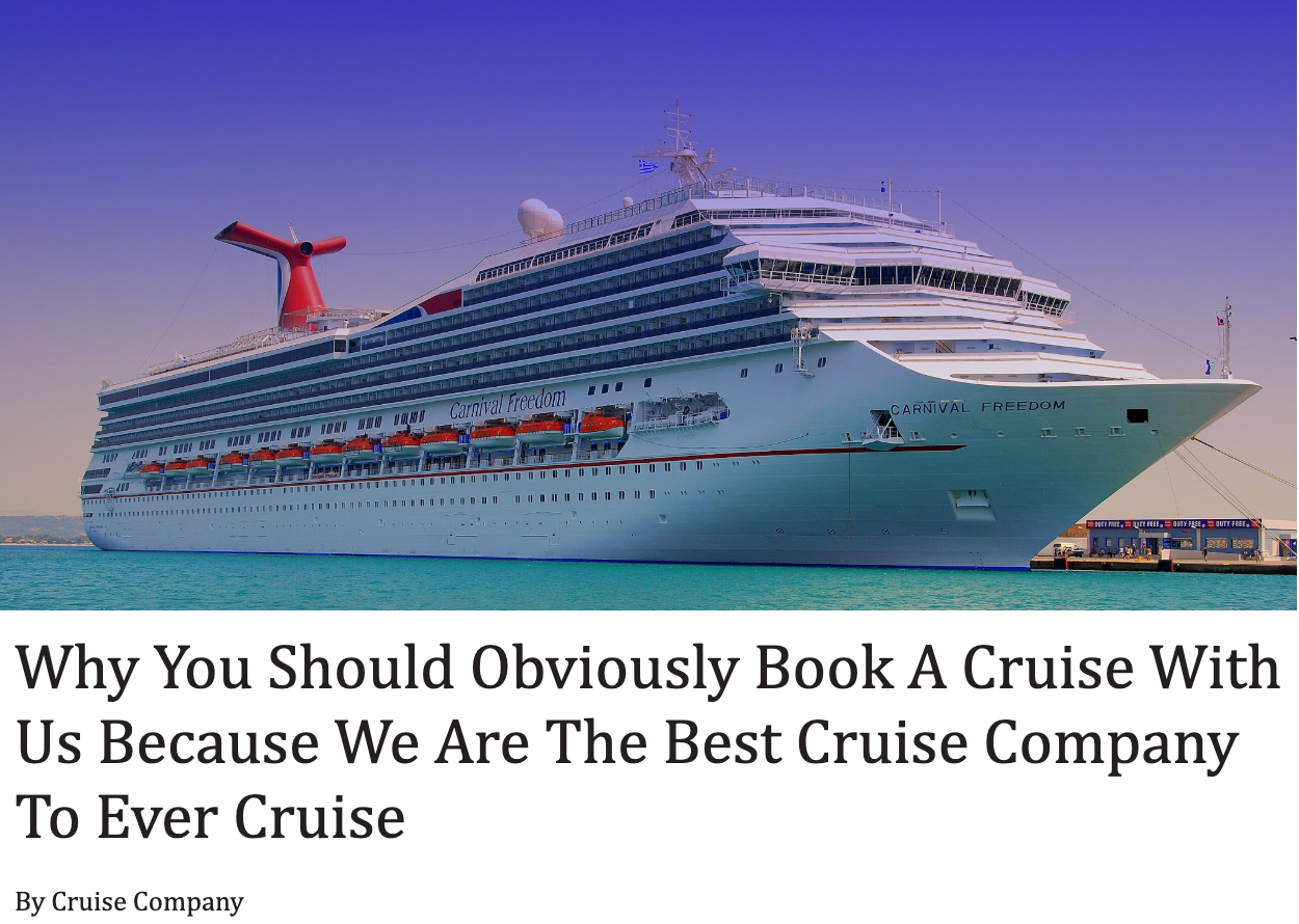 Best cruise company blog